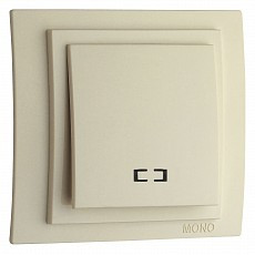 Выключатель одноклавишный с подсветкой mono electric larissa 103-171725-101